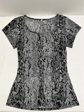 Vintage "Fresh Of LA" Animal Print Loose Top USA Made Sz M Indiesleaze Y2K